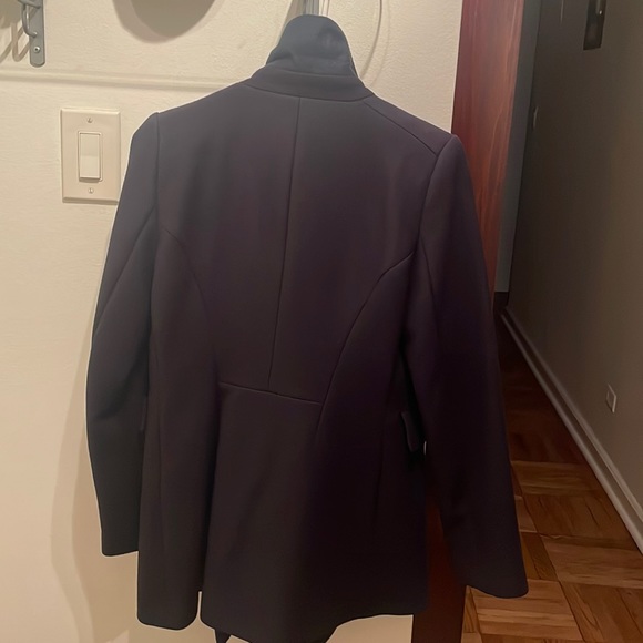 Zara wool coat in medium dark blue - Picture 2 of 16